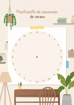 Planificador de vacaciones para bebé en color beige