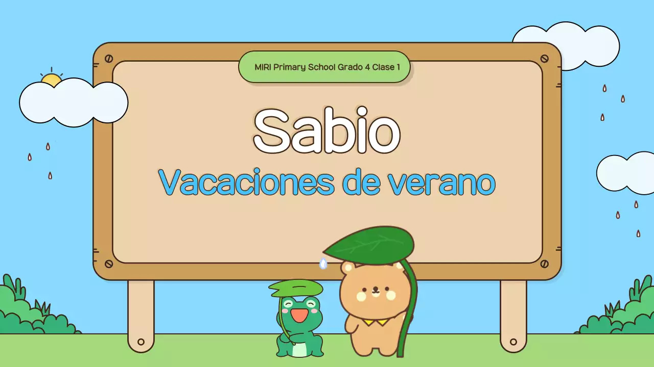 Materiales educativos para las vacaciones de verano de Sky Blue Baby
