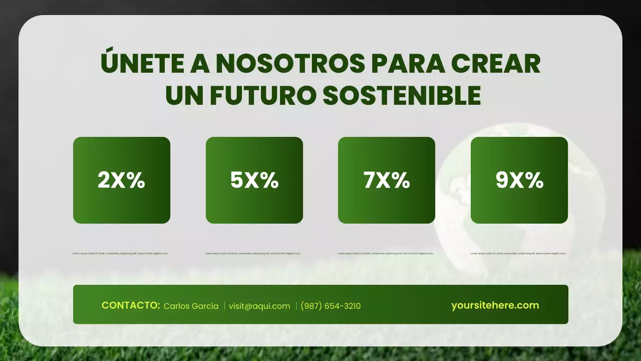 Presentación ambiental moderna y verde