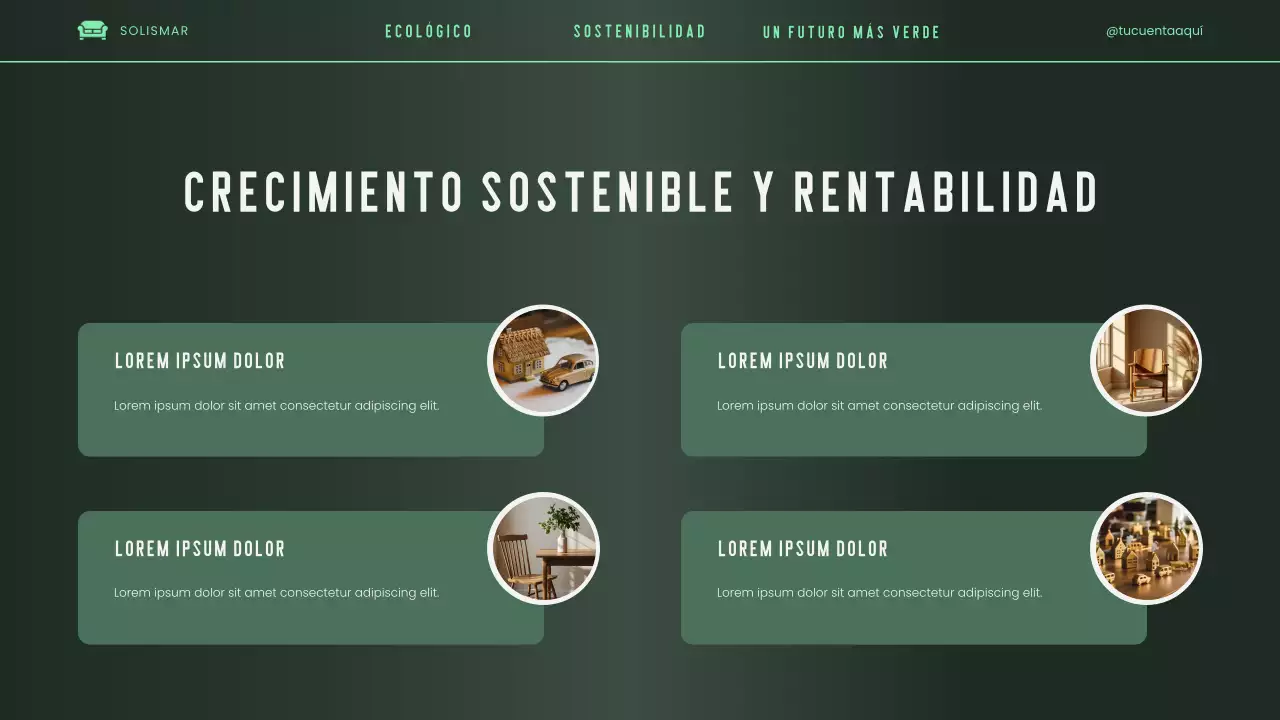 Presentación de Pitch Deck ecológica, moderna, elegante y ecológica