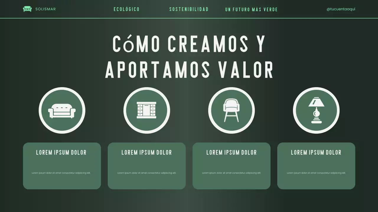 Presentación de Pitch Deck ecológica, moderna, elegante y ecológica