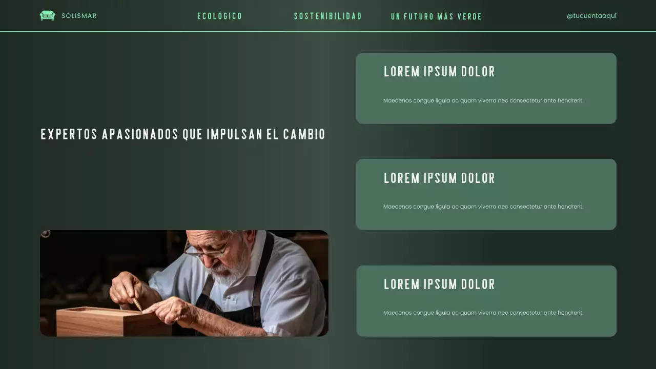 Presentación de Pitch Deck ecológica, moderna, elegante y ecológica