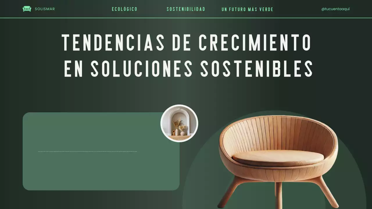 Presentación de Pitch Deck ecológica, moderna, elegante y ecológica