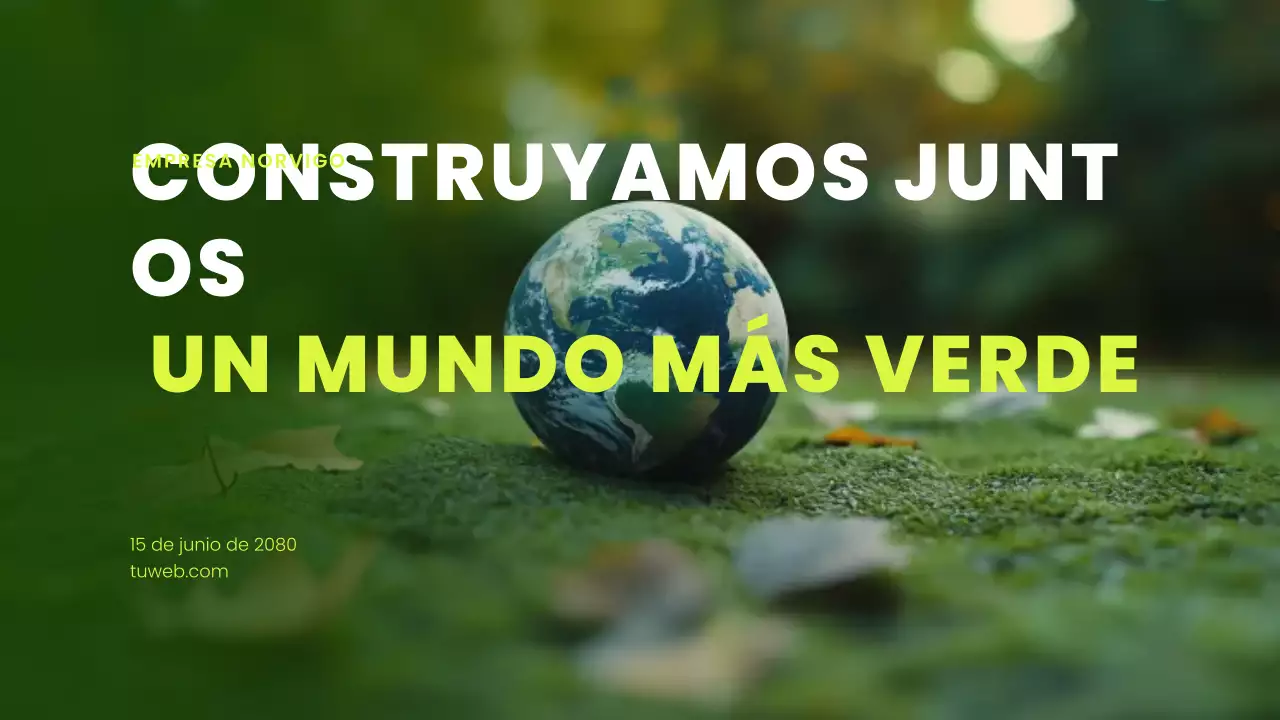 Presentación ambiental moderna y verde