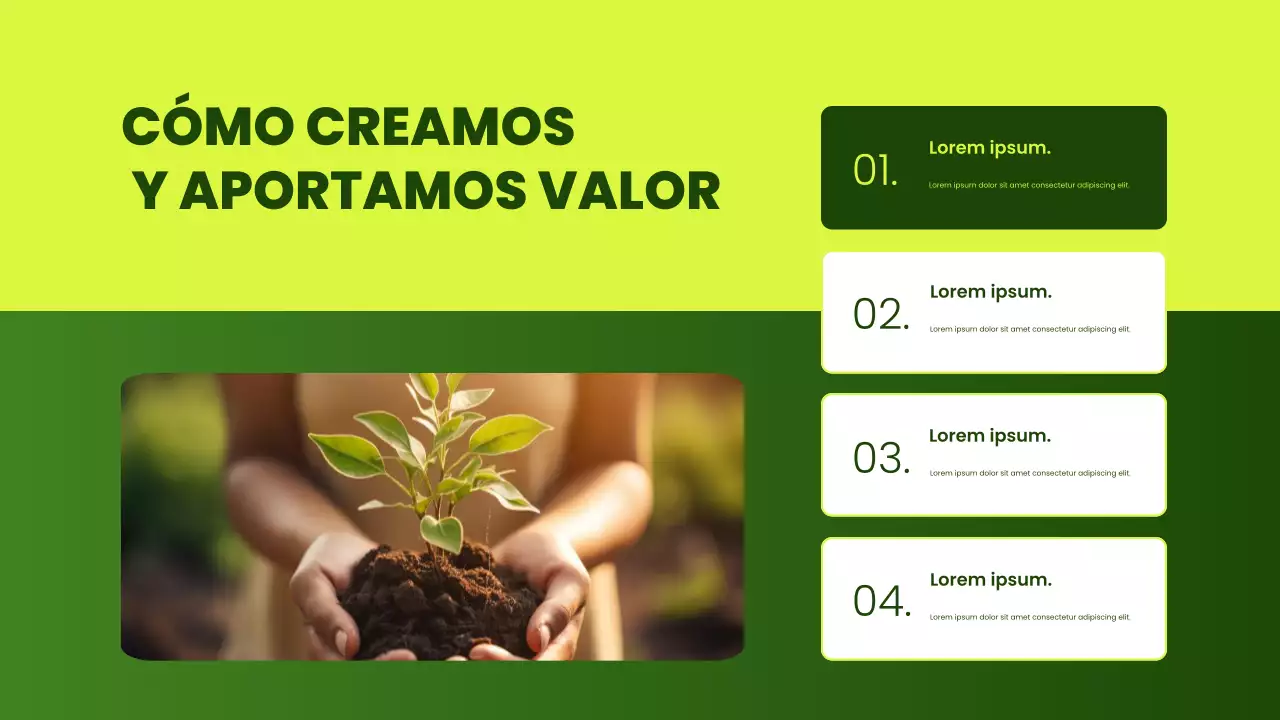 Presentación ambiental moderna y verde