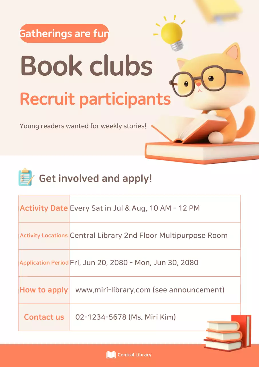 Tuyển dụng thành viên Câu lạc bộ đọc sách Orange Baby