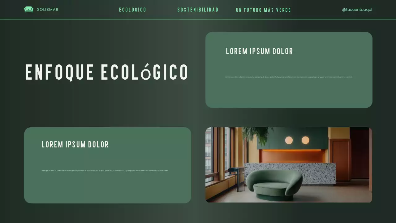 Presentación de Pitch Deck ecológica, moderna, elegante y ecológica