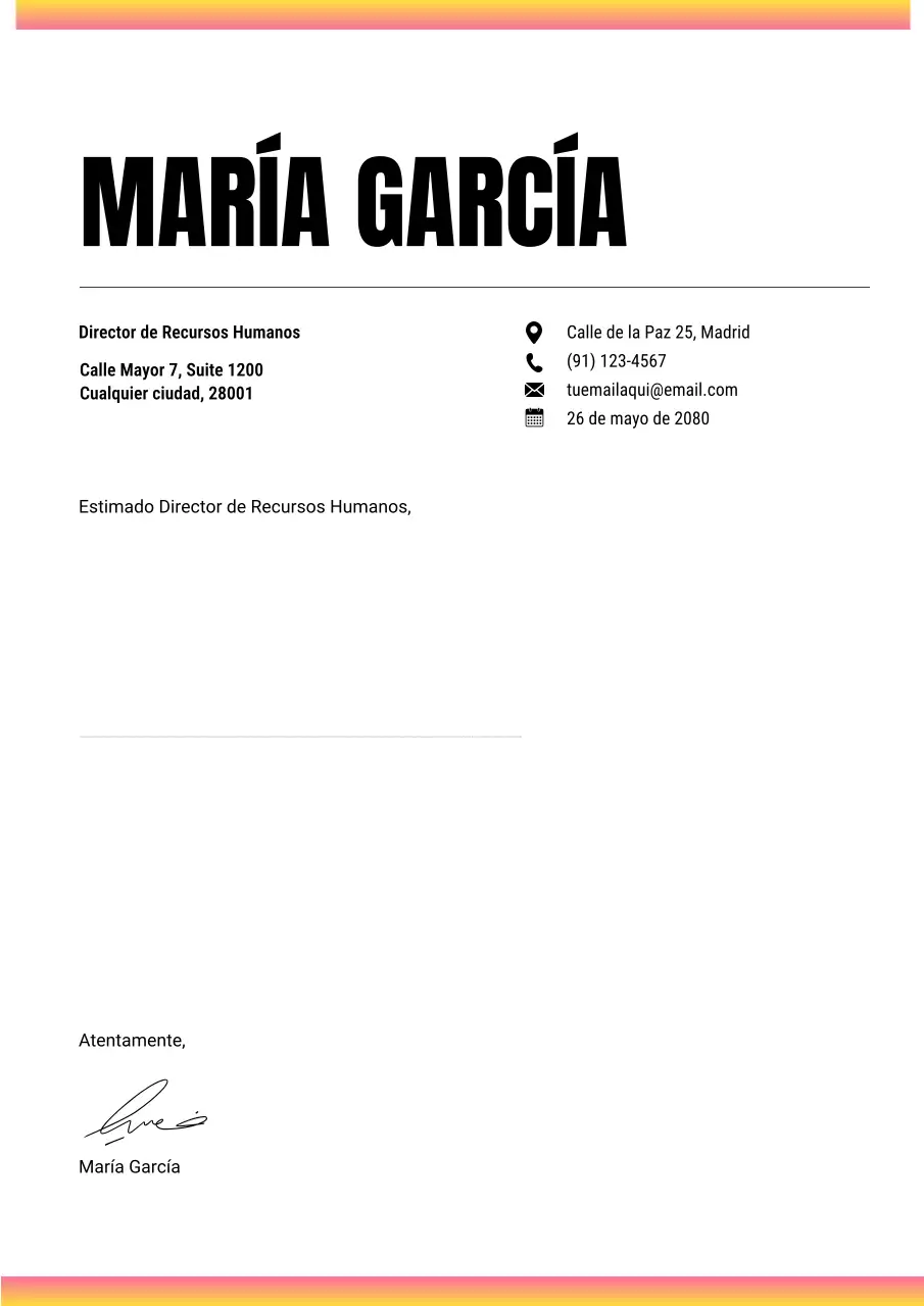 Documento de currículum profesional azul