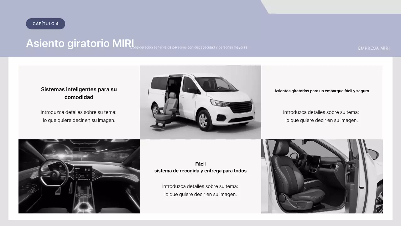 Descripción del coche moderno gris