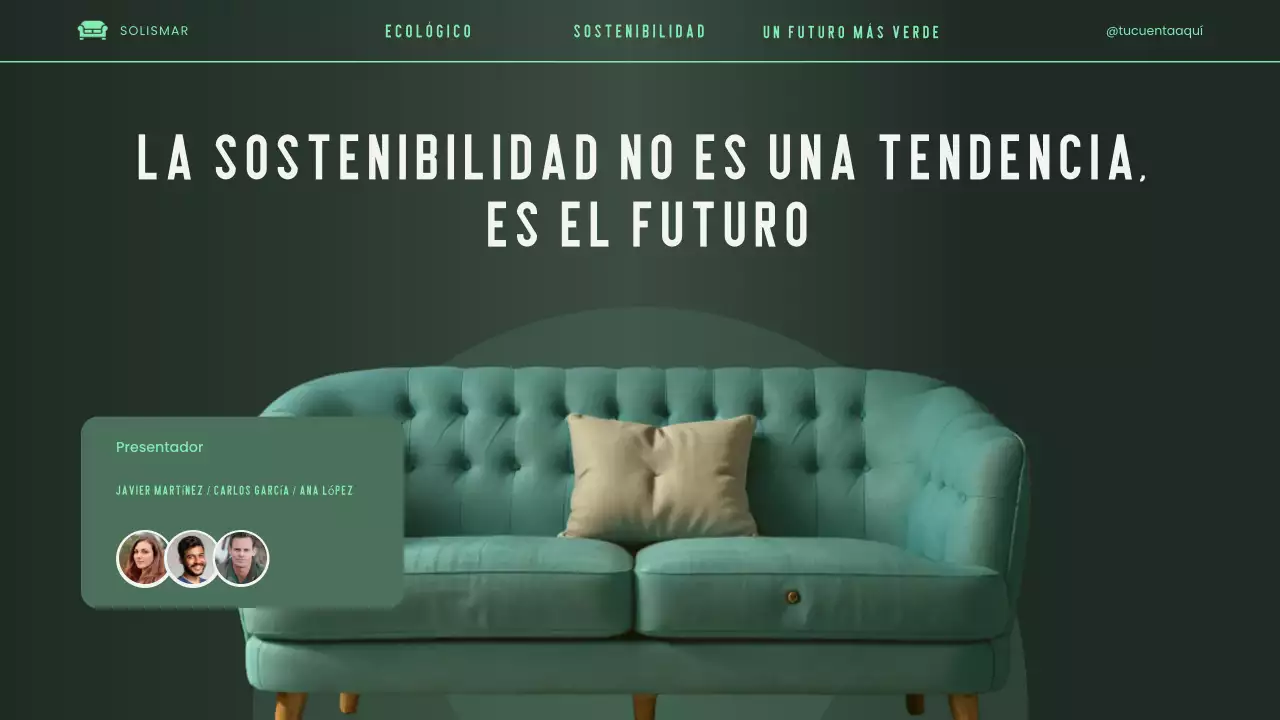 Presentación de Pitch Deck ecológica, moderna, elegante y ecológica