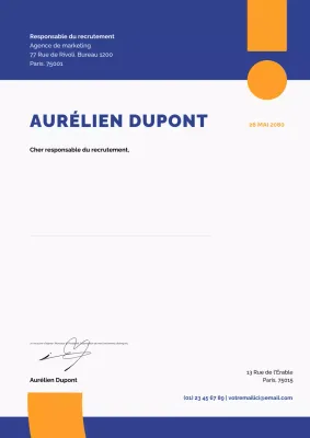 modèle de CV moderne bleu