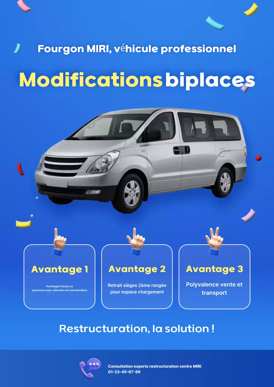 Publicité pour une voiture moderne bleue modifiée