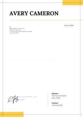 Lettre de motivation professionnelle