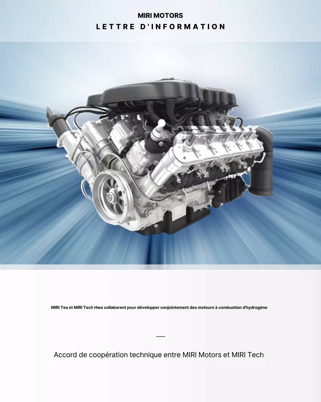 Bulletin d'information Sky Blue Modern Tech