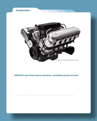 Persbericht over de moderne hemelsblauwe auto