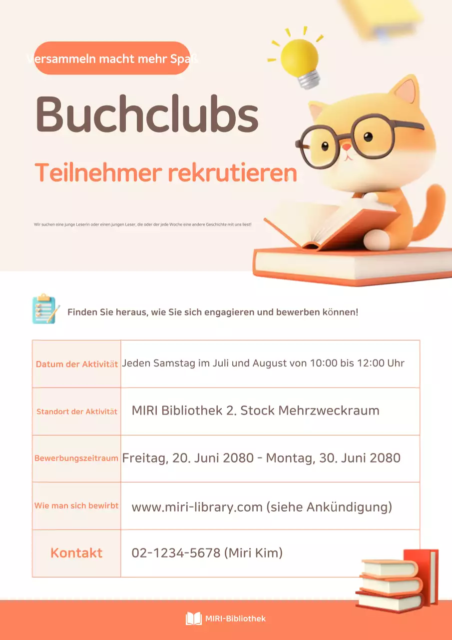 Teilnehmerrekrutierung für den Orange Baby Reading Club