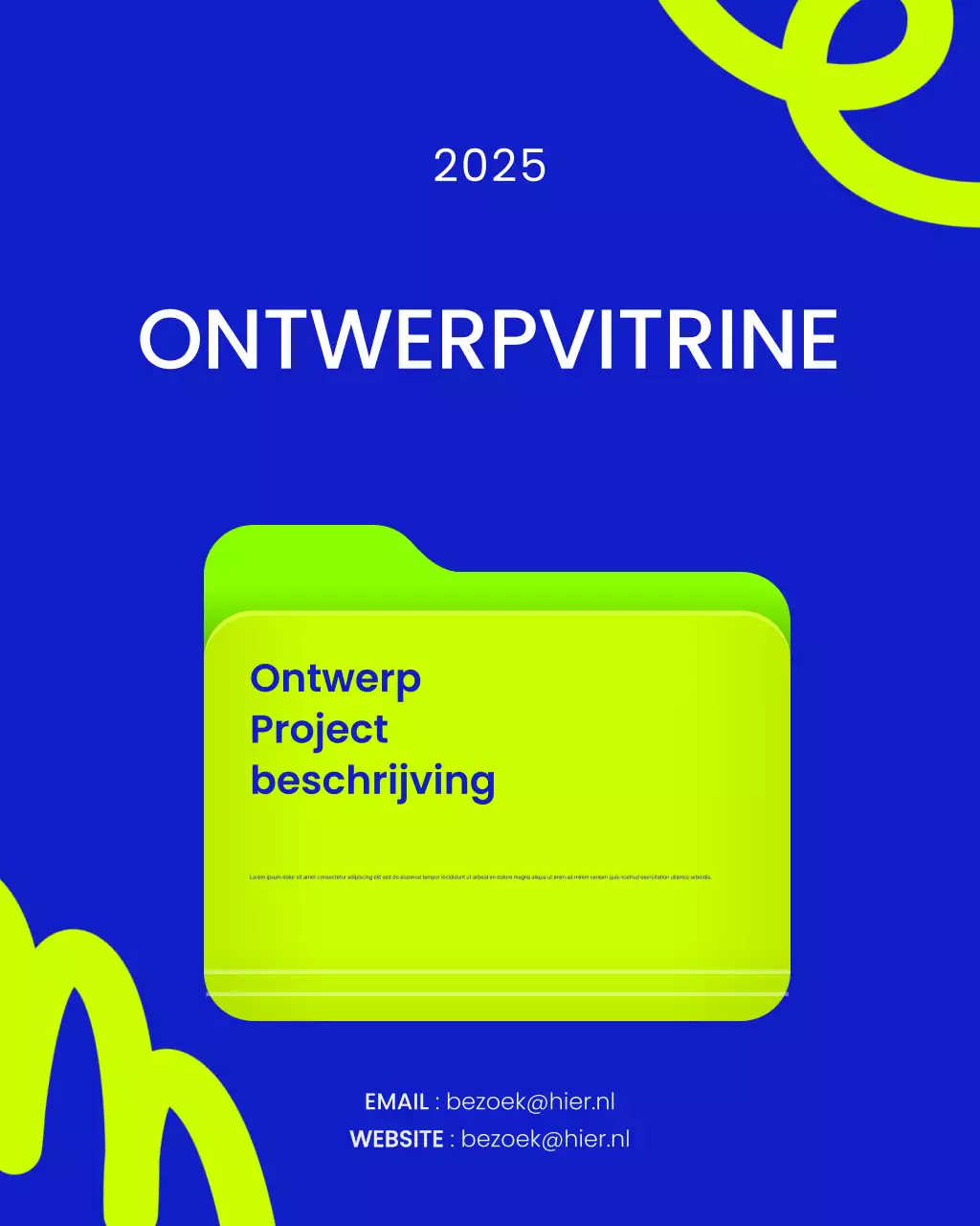 Tentoonstelling Blauw Modern Design