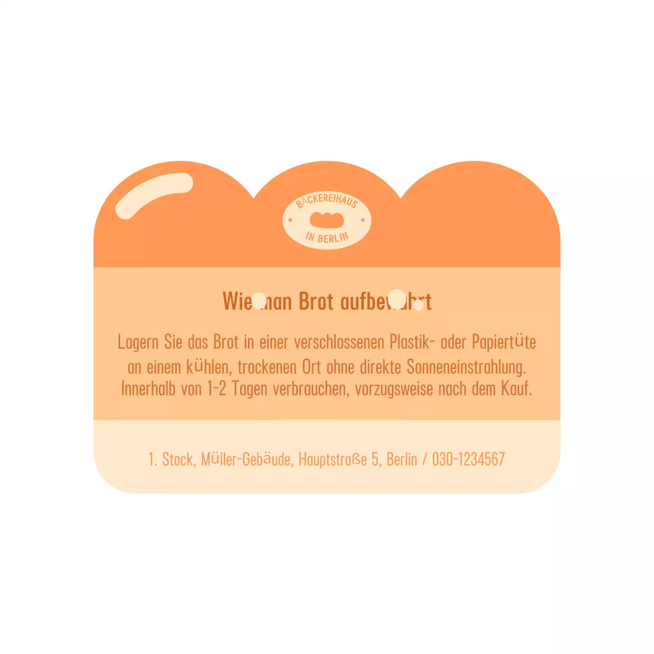 Orange Einfache Aufbewahrungshinweise