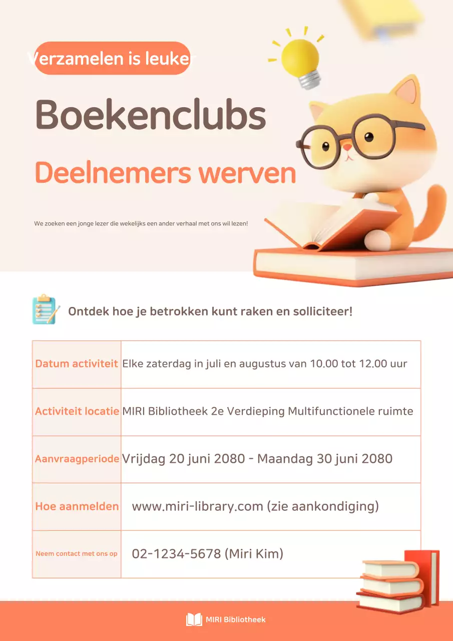 Werving van deelnemers aan de Orange Baby Reading Club