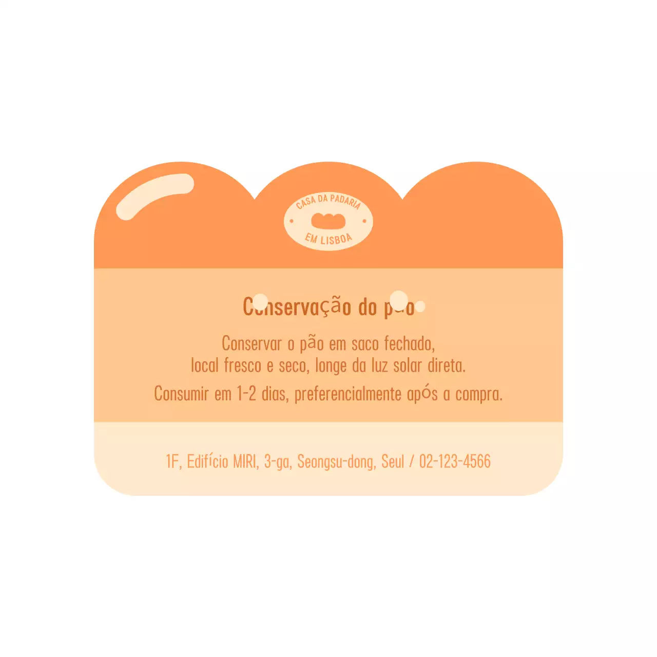 Instruções simples de armazenamento da Orange