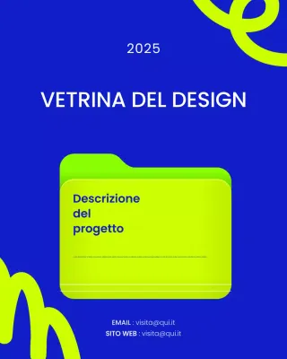Mostra di design moderno blu