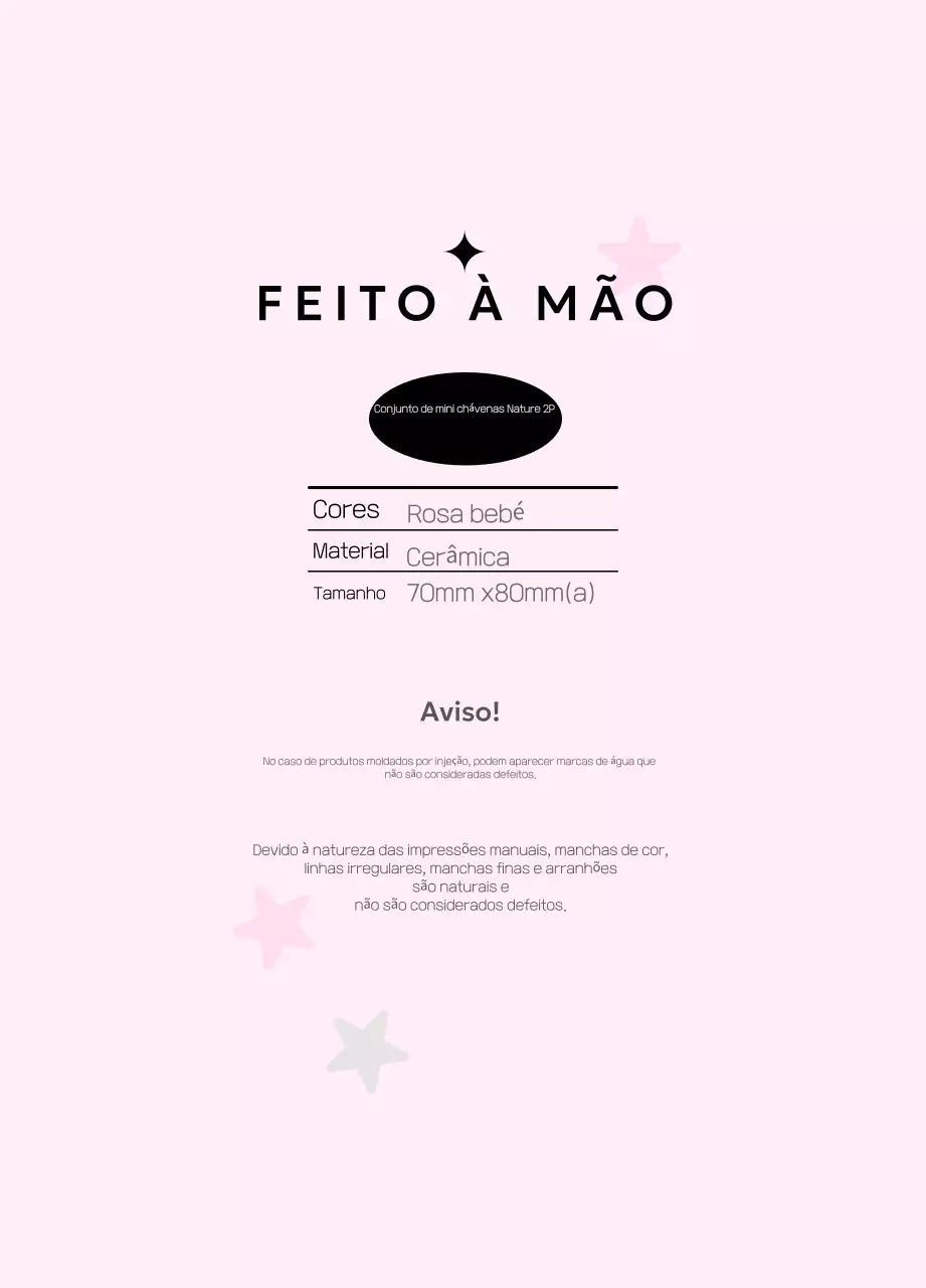 Guia Simples Rosa Feito à Mão