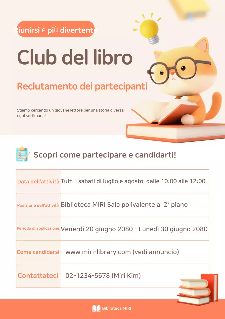 Reclutamento partecipanti all'Orange Baby Reading Club