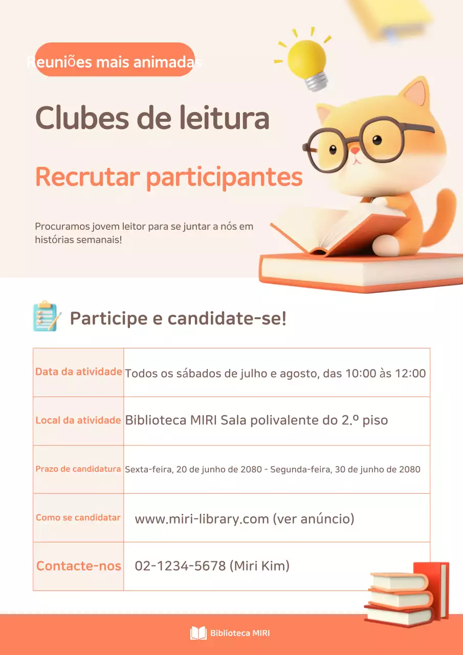 Recrutamento de participantes do Orange Baby Reading Club