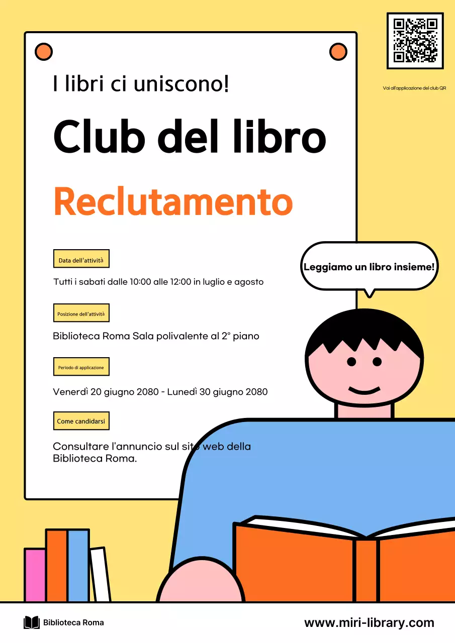 Reclutamento di lettura semplice arancione