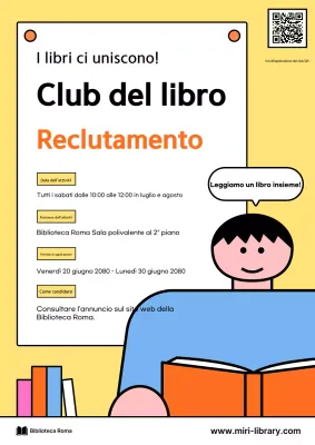 Reclutamento di lettura semplice arancione