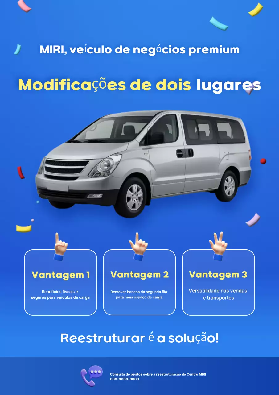 Anúncio de carro moderno azul modificado