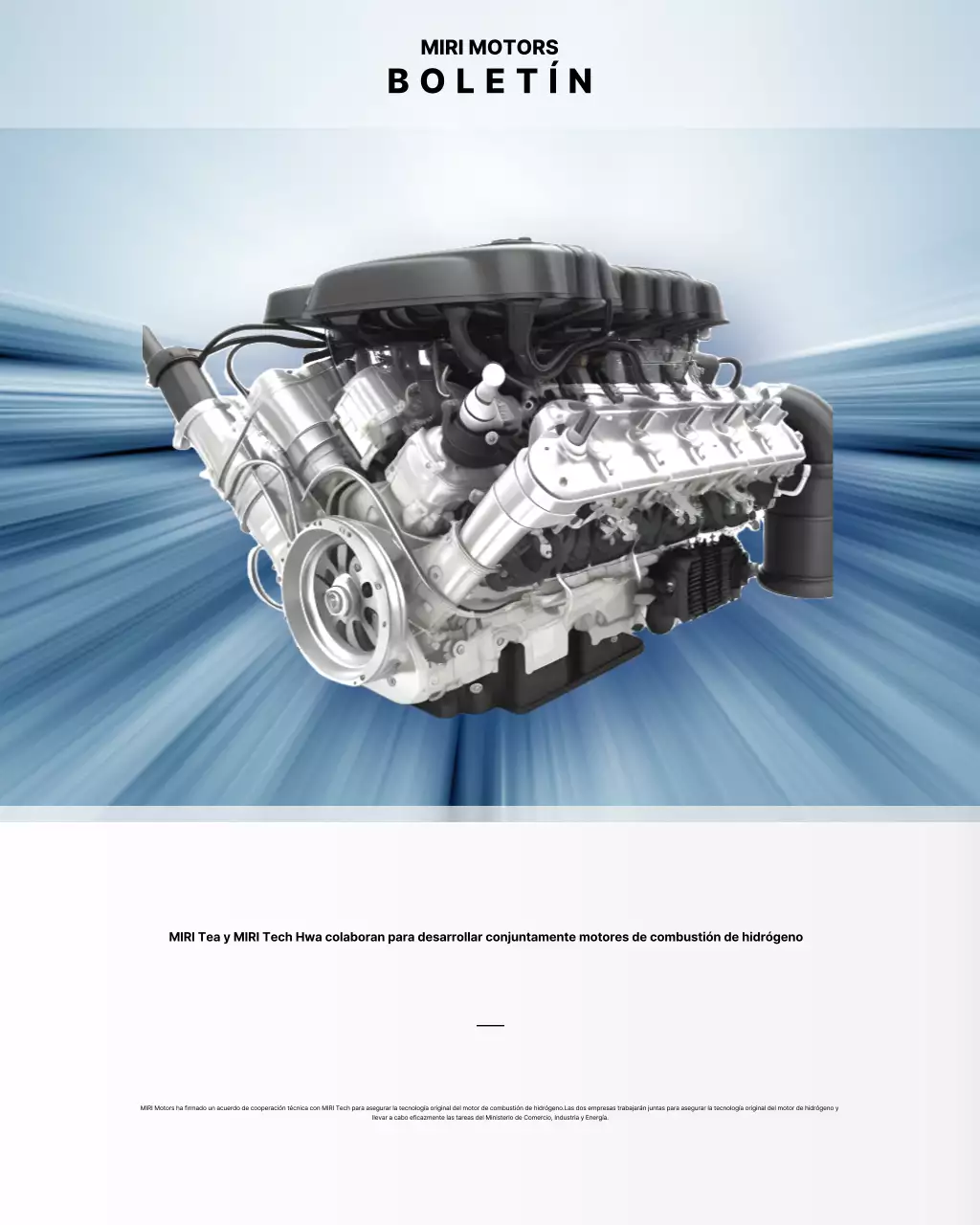 Boletín informativo de tecnología moderna Sky Blue