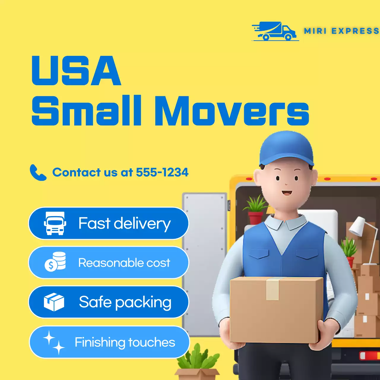 Quảng cáo chuyển động đơn giản màu vàng