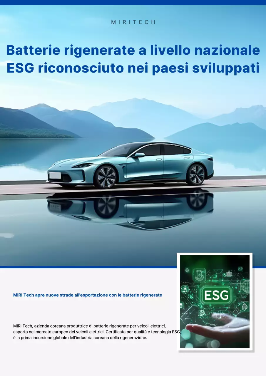 Pubblicità di un'auto moderna ed ecologica color blu cielo