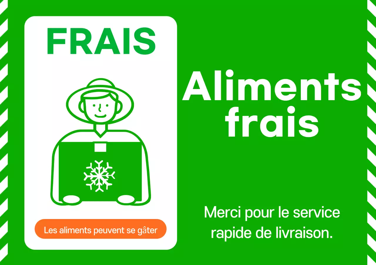 Guide simple de livraison de produits frais de Green