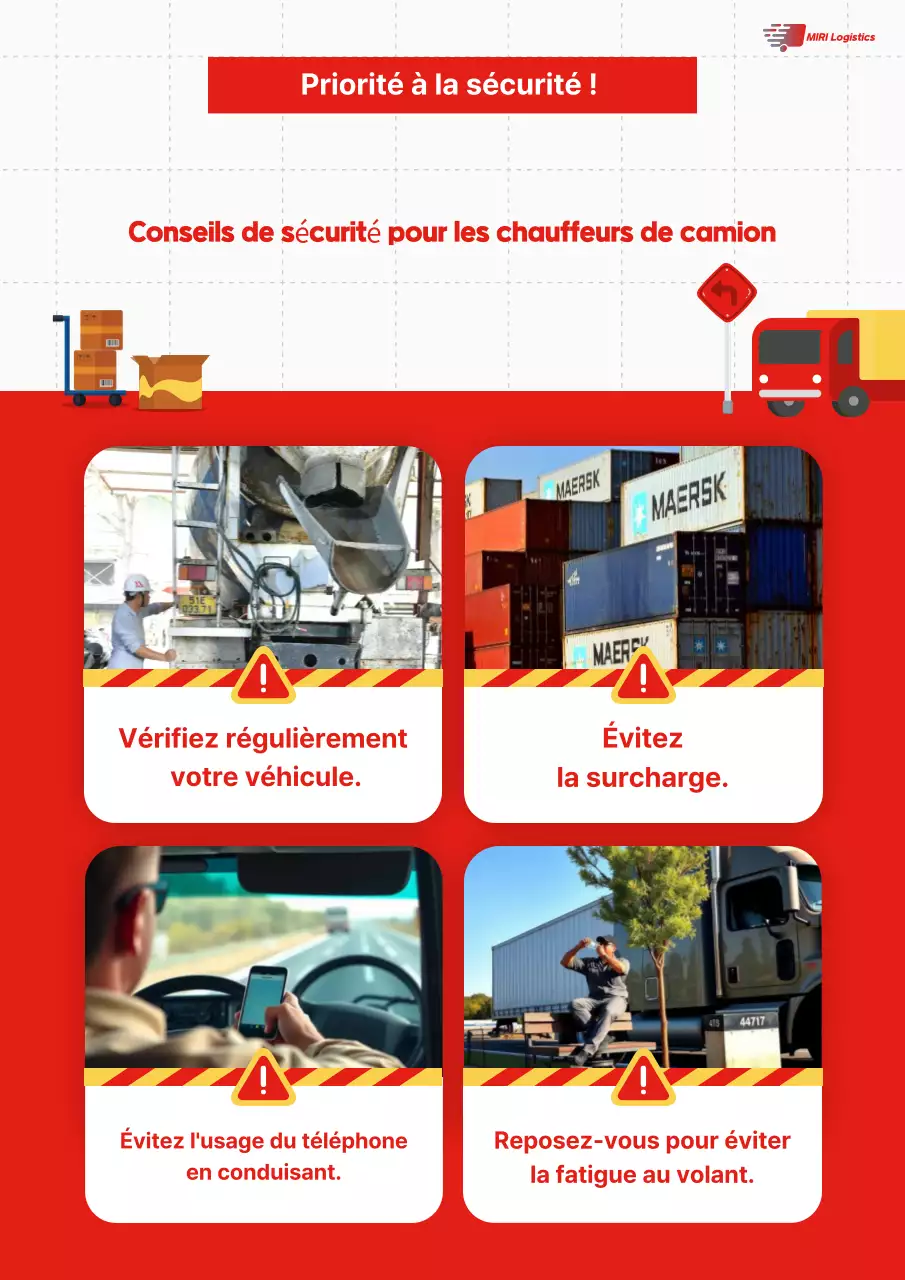 Consignes de sécurité de base rouges