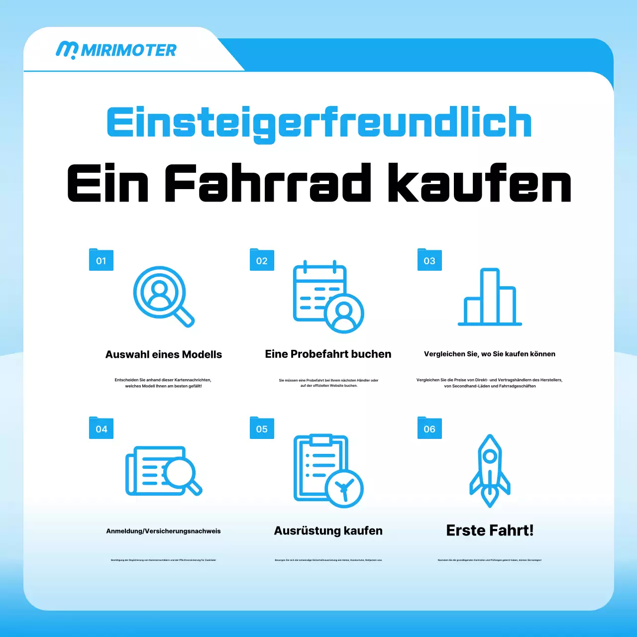 Himmelblaue moderne Motorradwerbung