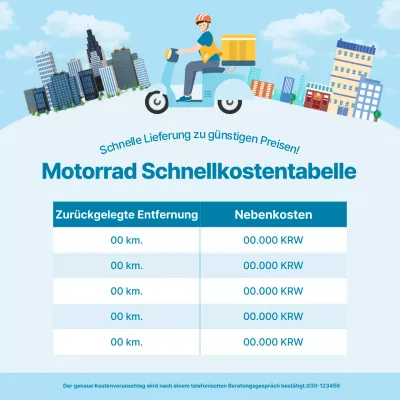 Sky Blue Modern Lieferservice-Leitfaden