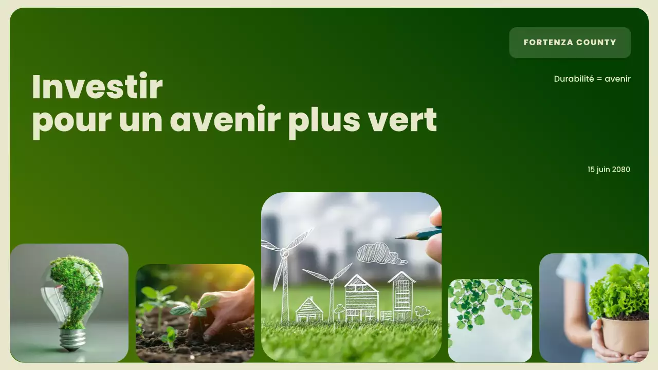 Présentation de la promotion de la durabilité verte et moderne