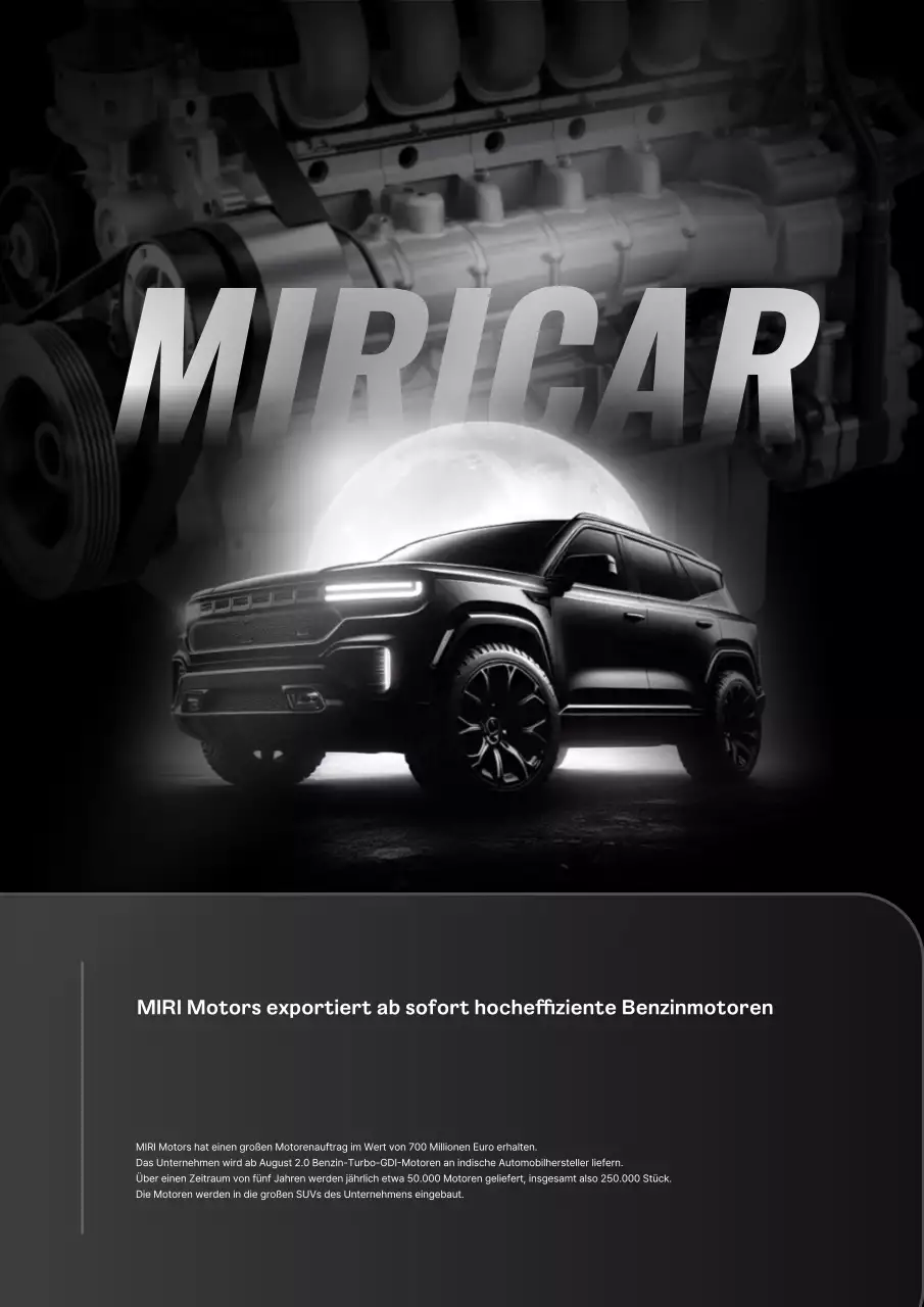 schwarze moderne Autowerbung