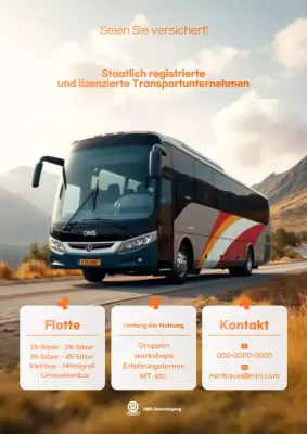 Orangefarbene moderne Reisewerbung