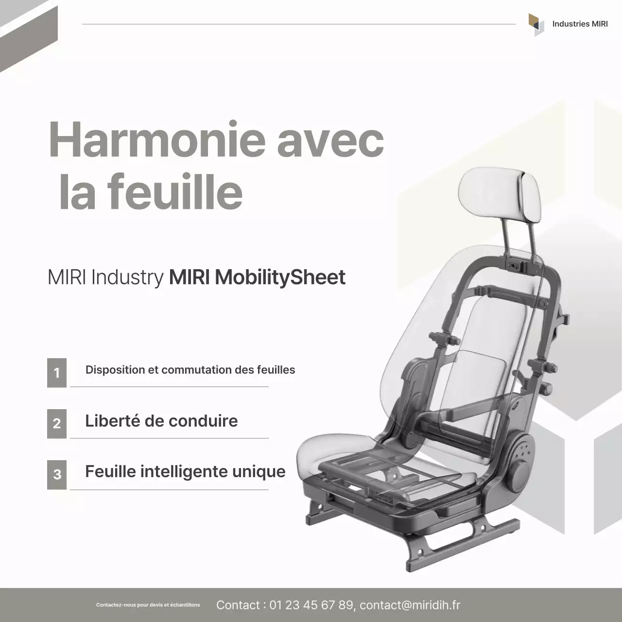 Annonce de pièces détachées automobiles grises modernes