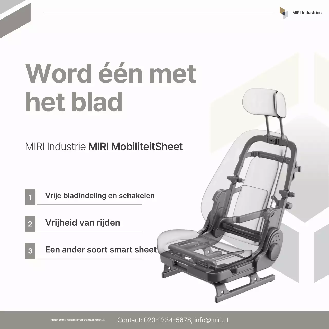 Grijze moderne auto-onderdelen advertentie