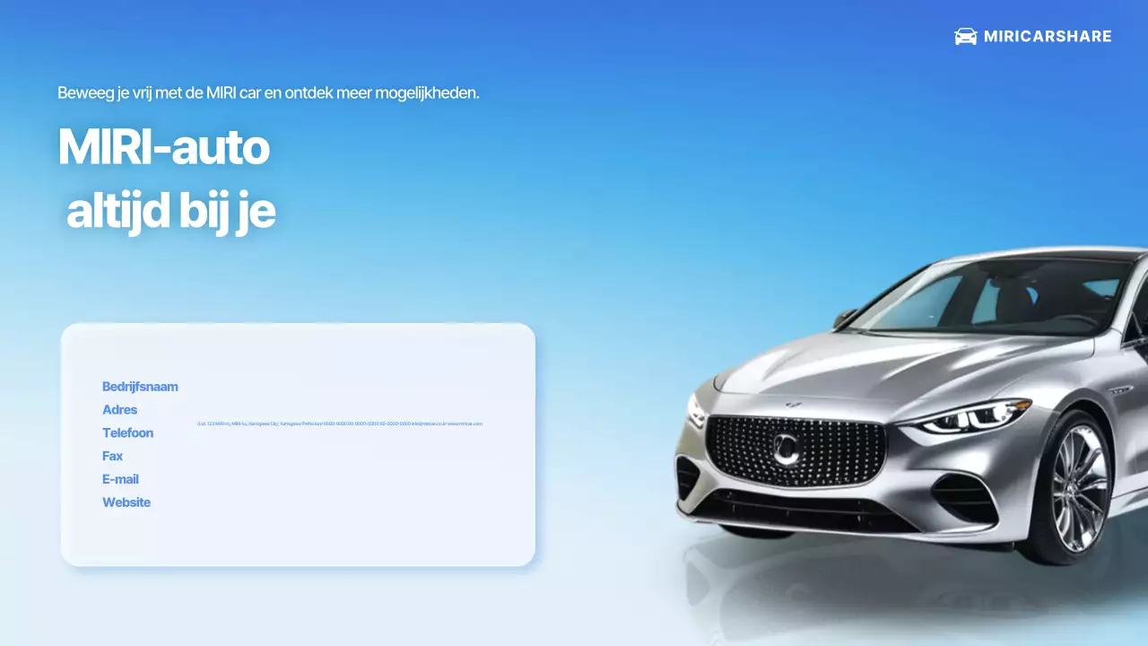 Introductie van Blue Modern Car Service