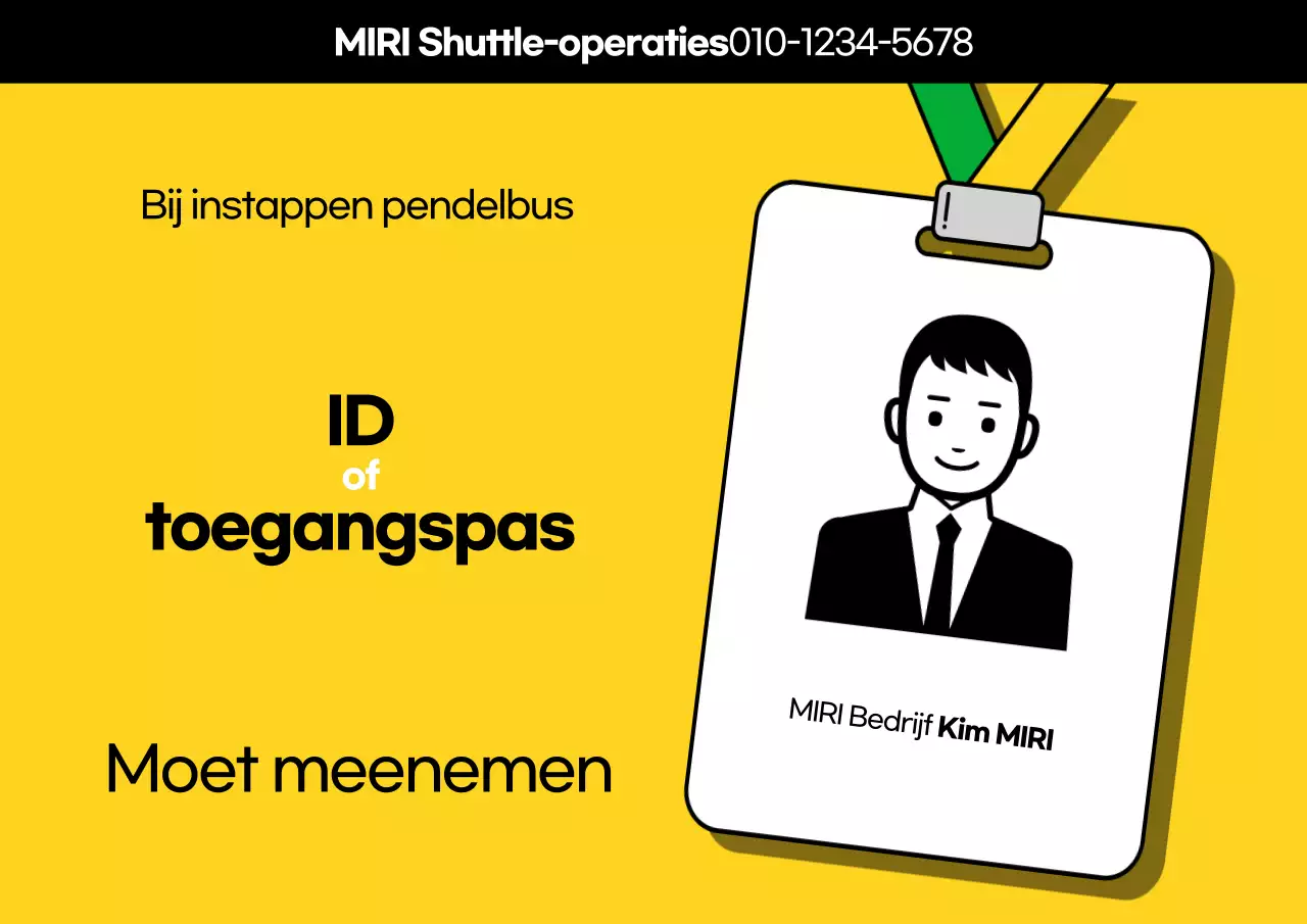 Gele eenvoudige ID-kaartgids