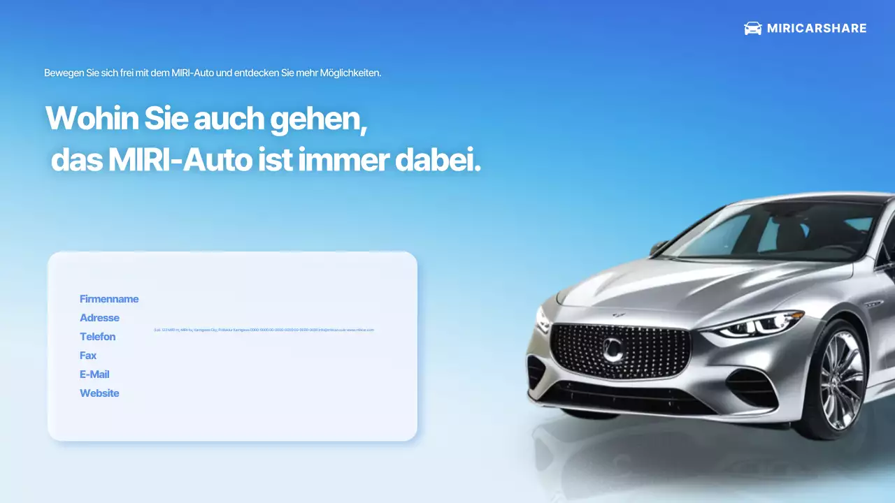 Wir stellen vor: Blue Modern Car Service