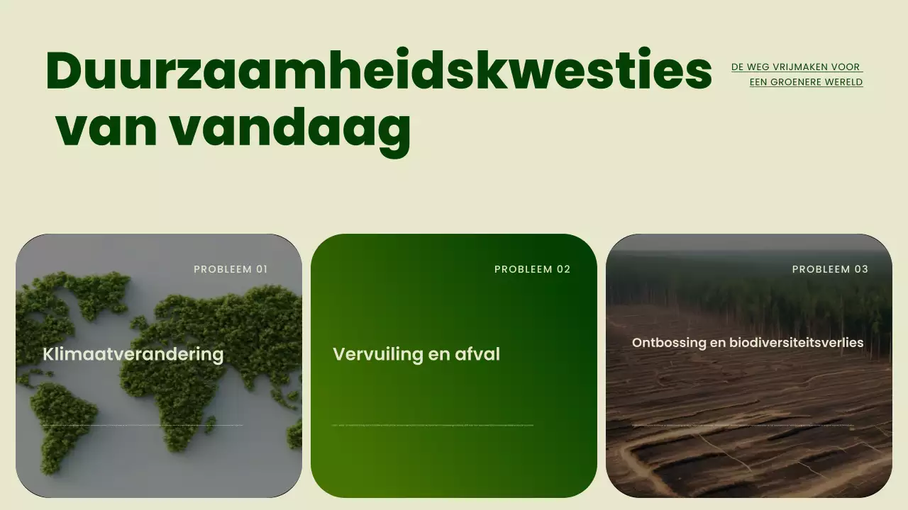 Groene Moderne Duurzaamheid Promotie Presentatie