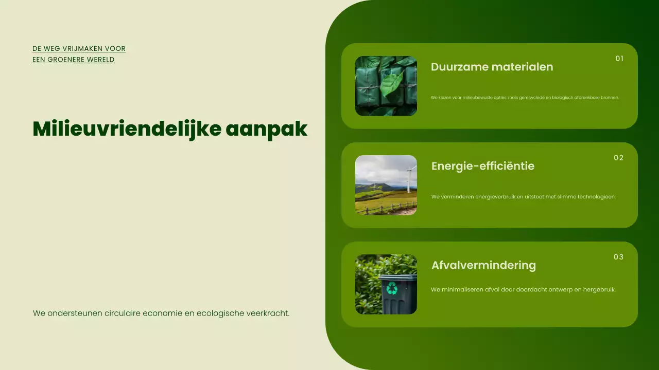 Groene Moderne Duurzaamheid Promotie Presentatie