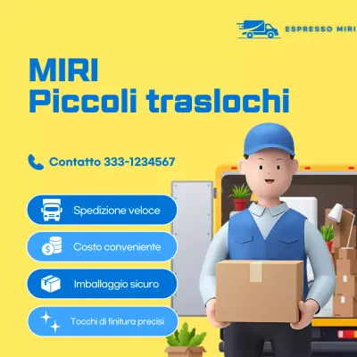 Pubblicità di trasloco semplice gialla