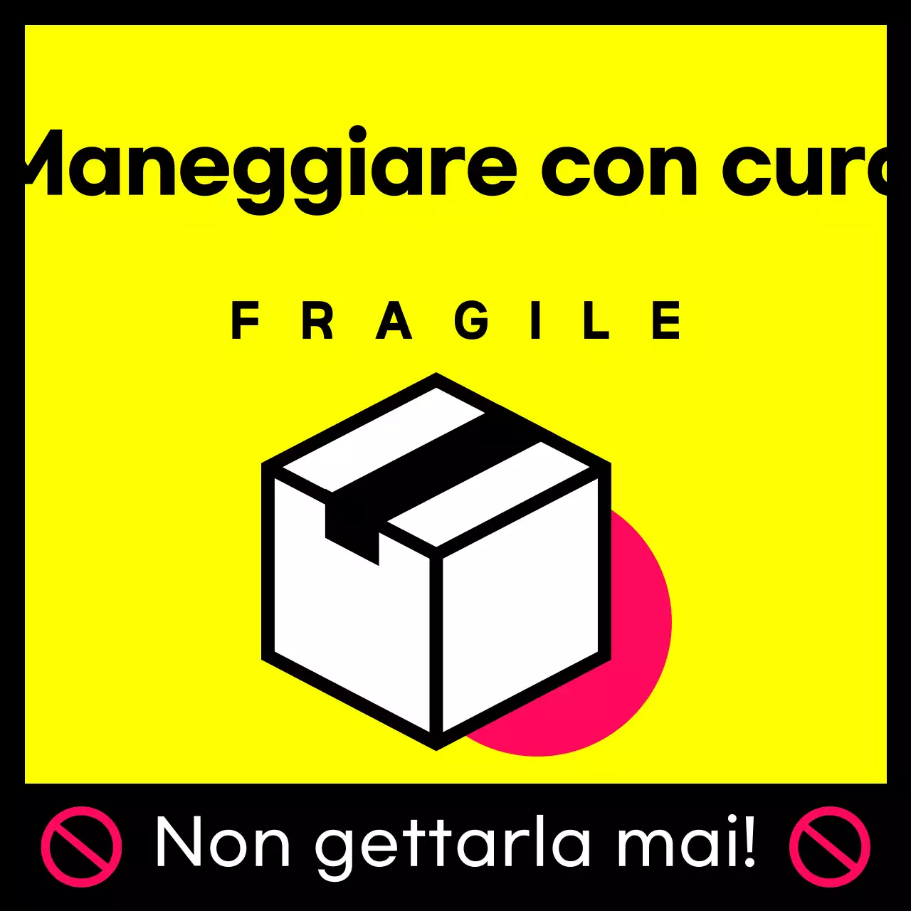 Avviso di consegna sicura giallo semplice